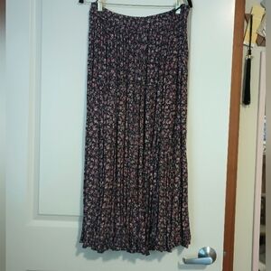 Flowy Black Floral 90s Whimsigoth Tiered Maxi Skirt